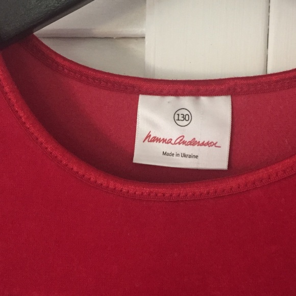 Hannah Andersson Red Velvet girls Dress - Picture 3 of 3